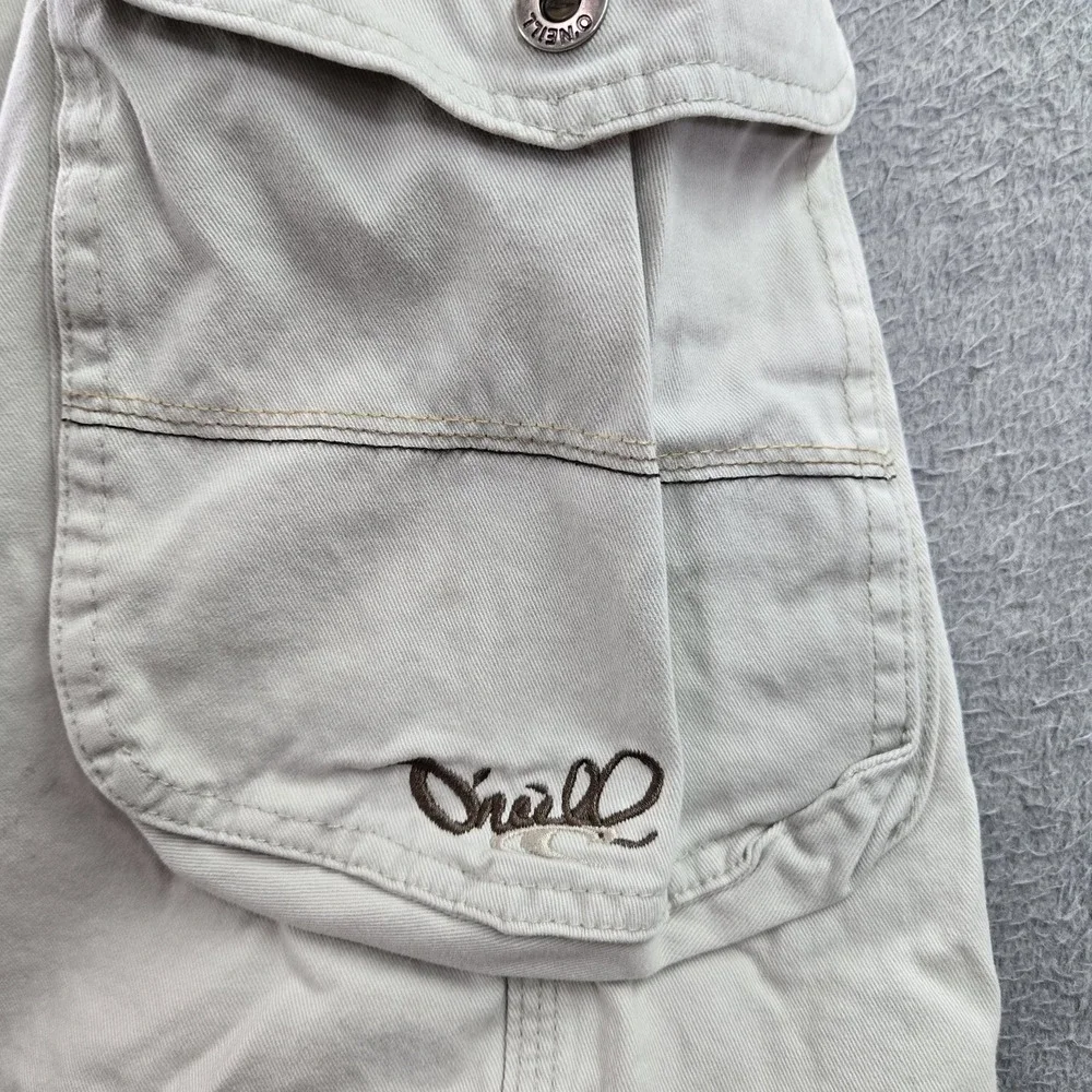 O'Neill Men Shorts 34 Beige Logo Embroidery Cargo Twill Button 12